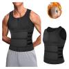 TIGAILIAN Women's Waist Trainer Vest, Workout Vest with Zipper, Adjustable Belt, Compression Sauna Suit Sauna Suits (Color : Black, Size : XX-Large) view 3