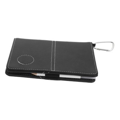 Milisten 1pc Pu Leather Golf Scorecard Holder Golfing Notebook for Accurate Scoring Fits Standard Scorecards for Golf Outings and Practice Sessions