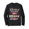 Blessed To Be Called MeeMaw Flower Mother's Day Long Sleeve T-Shirt view 1