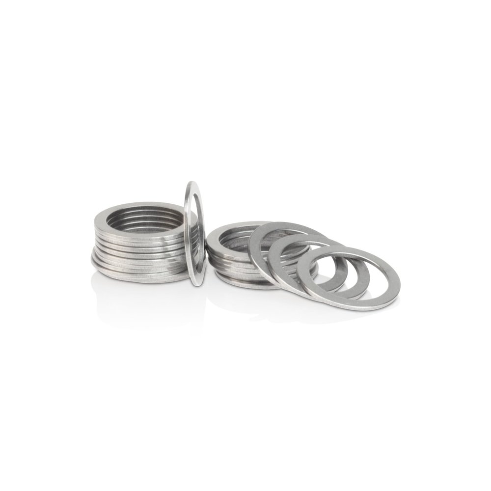 Pedal Washers, Thickness of 1.0mm, Stainless Steel, Milled Flat, Predator Cycling, Bicycle Pedal Spacers, Pedal Extenders, Replacement (20 Pack) (1.0mm)
