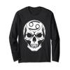 Cancer Mystical Horoscope Zodiac White Skull Forehead Long Sleeve T-Shirt view 1