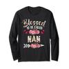 Blessed To Be Called Nan Flower Mother's Day Long Sleeve T-Shirt view 1