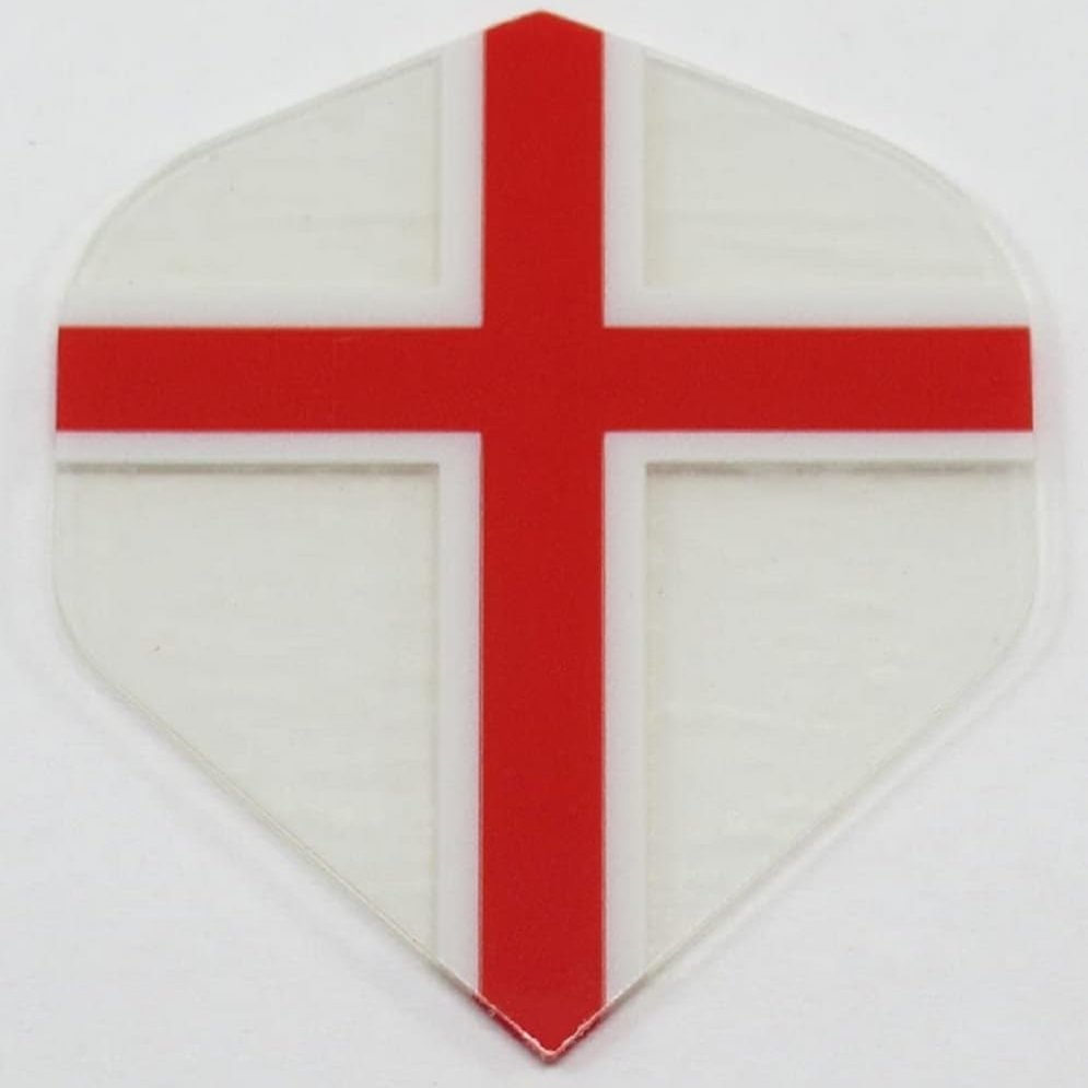 US Darts 3 Sets (9 Flights) Ruthless 100 Micron Clear England, Saint George Standard Dart Flights