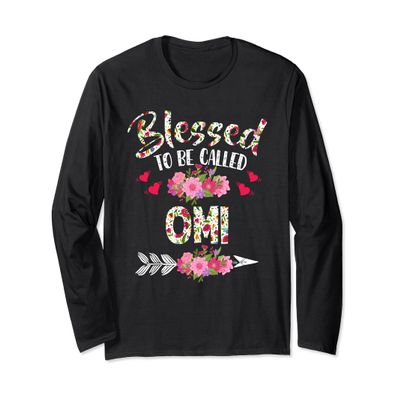 Blessed To Be Called Omi Flower Mother's Day Long Sleeve T-Shirt