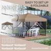 10' x 10' Pop Up Canopy Tent (Khaki) view 2