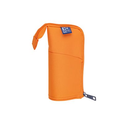 Oxford Pencil Case Stand Up Pen Holder with Zip Pen Bag Orange, Orange, 20,5 x 10,5 x 2,7 cm, Pencil case, Orange, 20,5 x 10,5 x 2,7 cm, pencil case