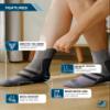 Doctor's Select Plantar Fasciitis Socks - 2 Pairs | Plantar Fasciitis Socks Mens and Womens | Short Compression Socks for Women and Men Arch Support | Grey/Dark Grey view 3