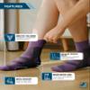 Doctor's Select Plantar Fasciitis Socks - 2 Pairs | Compression Crew Socks for Women Plantar Fasciitis | Arch Support | Pink/Purple view 3