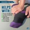Doctor's Select Plantar Fasciitis Socks - 2 Pairs | Compression Crew Socks for Women Plantar Fasciitis | Arch Support | Pink/Purple view 4
