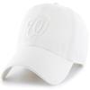 47 Brand MLB White White Primary Logo Clean Up Adjustable Baseball Cap Hat, Adult One Size Fits All - Washington Nationals White