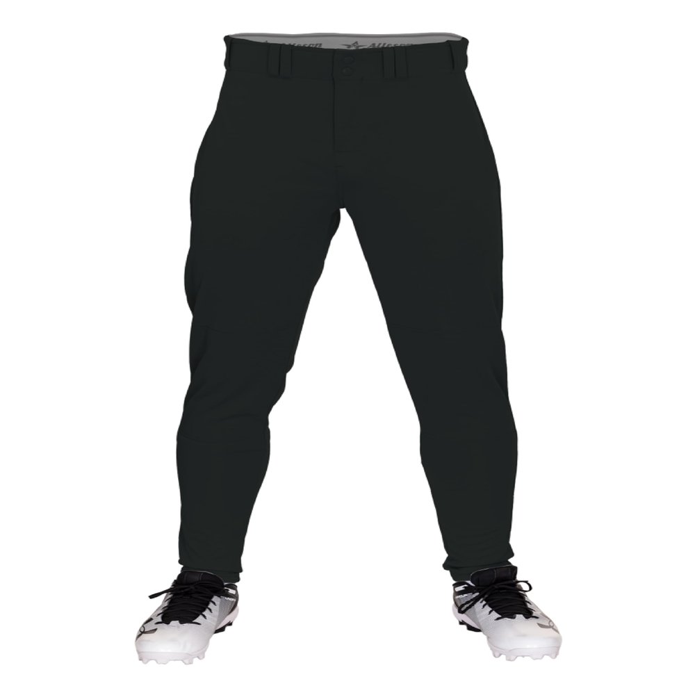 Alleson Athletic Boys' Crush Tapered Baseball Pant, Black, Small