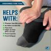 Doctor's Select Plantar Fasciitis Socks - 2 Pairs | Plantar Fasciitis Socks Mens and Womens | Short Compression Socks for Women and Men Arch Support | Grey/Dark Grey view 4