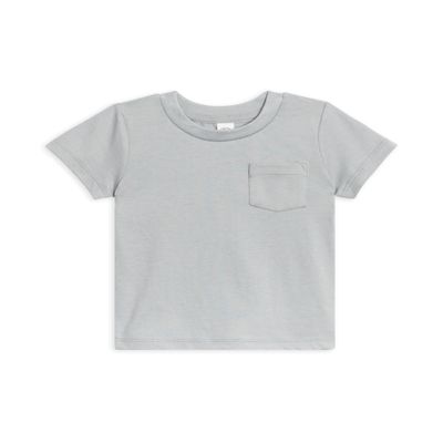 Colored Organics - Organic Toddler Shirts - Short Sleeve Everest - Infant Toddlers Kids - Mist 6-12M