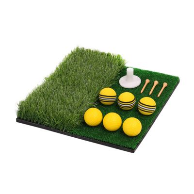 Milisten 1set Golf Practice Mat for Swing Training Grass Hitting Mat for Indoor and Outdoor Use Backyard Golfing Equipment Lawn Simulation and Non- Base