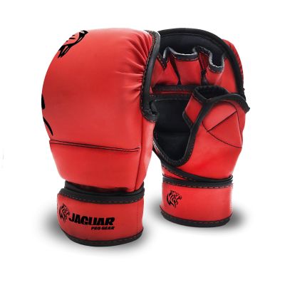 Jaguar PRO Series - MMA Sparring Shooter Gloves for Boxing MMA Muay Thai - Training & Bag Work (Red, L/XL)