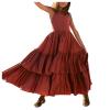 Girls Solid Long Dress 3~12 Y Kids Fancy Formal Party Prom Pageant Dresses Ruffle Spaghetti Strap Dress (Red, 3-4 Years) view 1