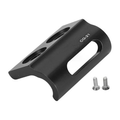 Front Derailleur Hanger Hook with Mounting Screws, Aluminum Alloy Derailleur Mount Adapter Sturdy Stable Frame Gear Hook for Road Bikes (Black)