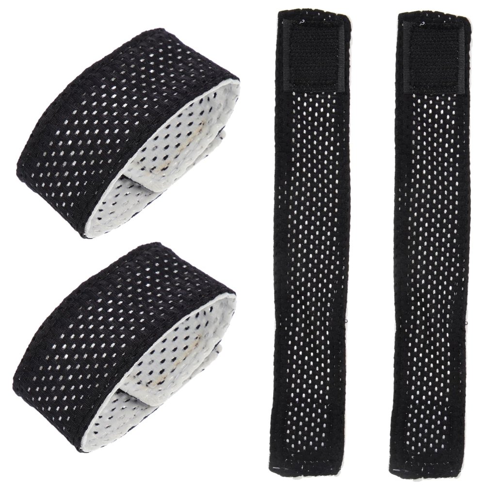 MERRYHAPY 4pcs Adjustable Cuff Straps Anti-Slip Elastic Sleeve Bands for Sports Apparel Wear-Resistant Self-Adhesive Straps for Securing Long Sleeves Reusable and Stylish Design