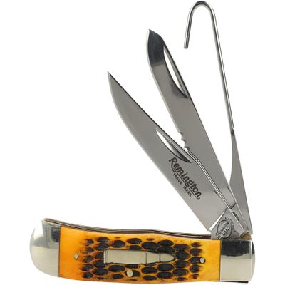 Remington Bullet The Waterfowler Folding Knife 3.5" Clip and Spey Point...