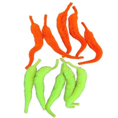 river canyon Dragon Tails Fly Tying Material - 10pcs/Pack- Add tons of Action to Your Fly or Bait - 3 1/2" (Orange and Chartreuse)
