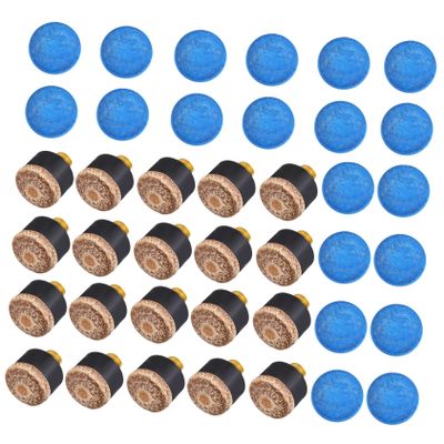 BCOATH 40pcs Pool Cue Tips Replacement Kit Leather Tips for Billiard Cue Easy to Install for Quick Repairs and Enhanced Play