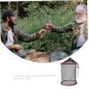 LIOOBO Capacity Crayfish Net Portable Fishing Mesh for Shrimp Lobster and Fish Drawstring Storage Bag for Outdoor Use view 2