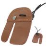 BCOATH Double-Layer Cowhide Archery Finger Guard Bow Arrow Thumb Release Protector Leather Archery Finger Tab view 1