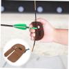 BCOATH Double-Layer Cowhide Archery Finger Guard Bow Arrow Thumb Release Protector Leather Archery Finger Tab view 3