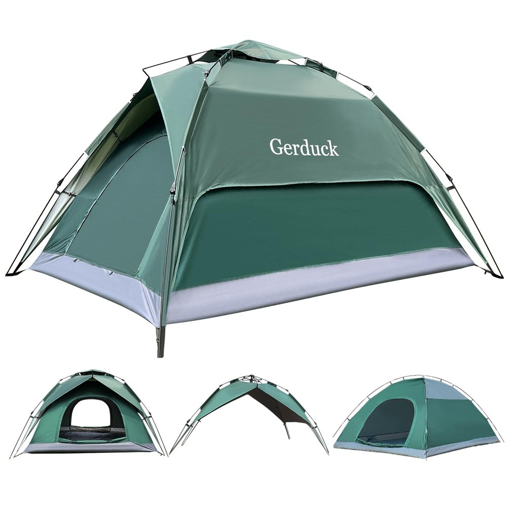 3-in-1 Instant Easy Pop Up Tents for Camping,2/4/6 Person Camping Tent,60s Automatic Quick Easy Setup Tent, Waterproof Stand Up Family Tents for Camping,Outdoor,Hiking,Beach,Picnic