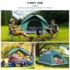 3-in-1 Instant Easy Pop Up Tents for Camping,2/4/6 Person Camping Tent,60s Automatic Quick Easy Setup Tent, Waterproof Stand Up Family Tents for Camping,Outdoor,Hiking,Beach,Picnic view 2