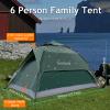 3-in-1 Instant Easy Pop Up Tents for Camping,2/4/6 Person Camping Tent,60s Automatic Quick Easy Setup Tent, Waterproof Stand Up Family Tents for Camping,Outdoor,Hiking,Beach,Picnic view 3