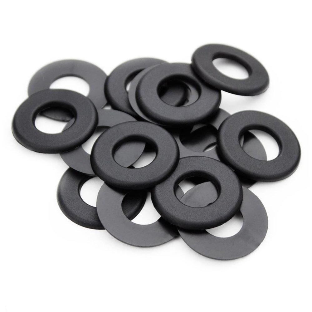 LIOOBO 16pcs PVC Washers for Foosball Tables Black Rod Buffers for Standard Game Tables Essential Accessories to Reduce Wear and Tear