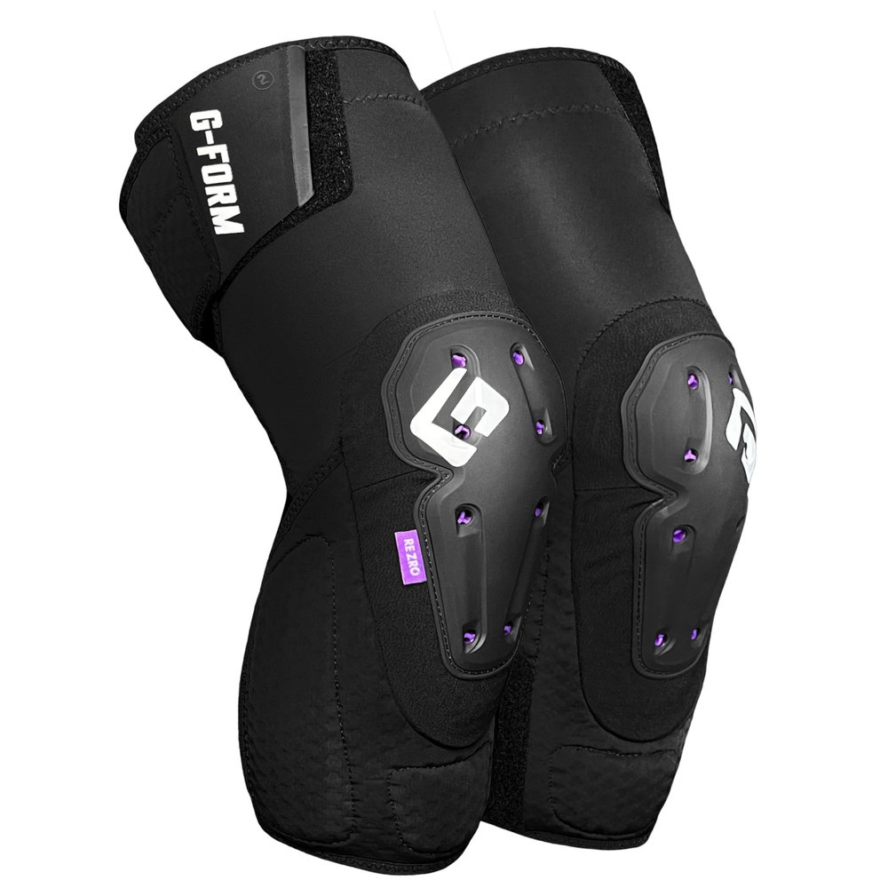 G-Form Mesa Knee Guards - Breathable Knee Guards for Cycling & Biking - Knee Protection Pads for Sports Equipment - Flexible Knee Sleeve Guards for Athletes - Black, Adult Large