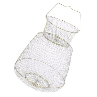 Anneome Fish Catching Cage Metal Fishing Baskets Fish Trap for Fishing Easy to Clean Leisure Tool