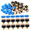 Anneome 40pcs Billiard Cue Tips Screw Red Leather Blue Single Layer Tips for Pool Games Easy Installation Replacement Parts for Enhanced Gameplay view 1