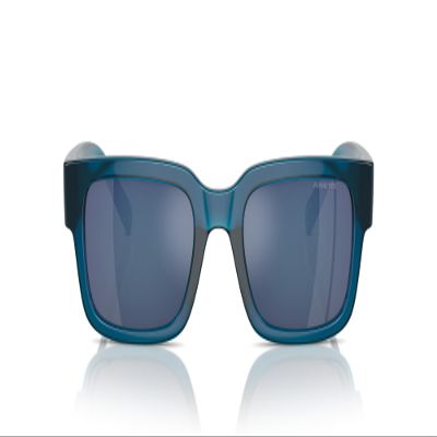 Arnette AN4343 Bigflip Sunglasses, Transparent Blue/Blue Mirrored Blue, 52 mm