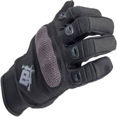 Evike Airsoft - Field Operator Full Finger Hard-Shell Tactical Gloves (Color: Black/Large)