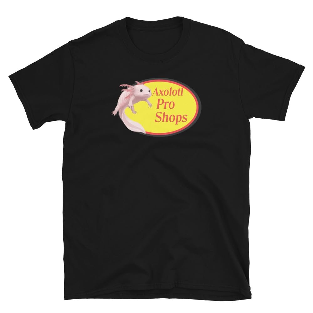 Axolotl Tshirt Fisher Axolotl Shirt Animal Axolotl Lover T-Shirt Black