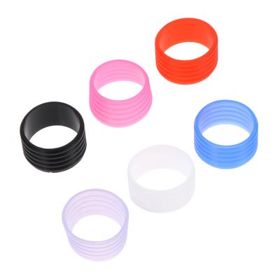 BIUDECO 6pcs Absorbent Tennis Racket Grip Band Silicone Fix Protector for Racket Handles Moisture-Wicking Overgrip for Tennis and Badminton Equipment