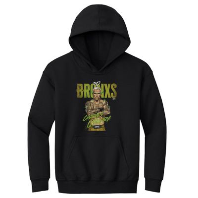 500 LEVEL Charles Oliveira UFC Youth Hoodie Sweatshirt - Charles Oliveira Do Bronxs WHT (Black, X-Large)