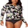 Hurley Womens UPF 50+ Long Sleeve Rashguard (US, Alpha, Small, Regular, Regular, Beach Blossom) view 1