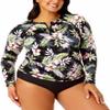 Hurley Womens UPF 50+ Long Sleeve Rashguard (US, Alpha, Small, Regular, Regular, Beach Blossom) view 4