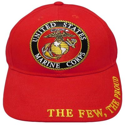 Trade Winds United States Marine Corps The Few The Proud Ball Cap Baseball Hat Adjust Red, 7 3/4