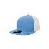 DECKY Youth 6 Panel High Profile Structured Cotton Trucker, Sky/White view 1