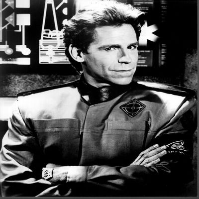 Posterazzi Jeff Conaway In Uniform For Babylon 5 Black And White Photo Print (8 x 10) - Item # MVM52361