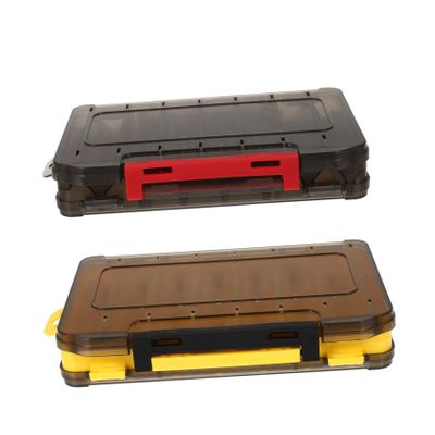Anneome 2pcs Lure Organizer Fishing Double-Side Drainage Pp Material Storage Box for Baits and Tools