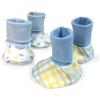 052B-2 2 Pair Planes & Plaid Prints Booties Set view 1