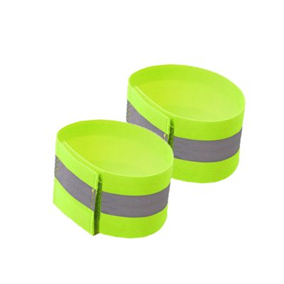 Anneome 8pcs Reflective Luminous Wristbands Fluorescent Yellow Safety Bands for Running Sports and Night Activities Durable Elastic Material High Visibility for Enhanced Security