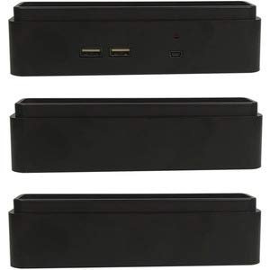 Riser Blocks Kit with USB Black - Pack of 3