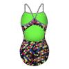 Dolfin Uglies Women's One Piece Swimsuit - Athletic V-Back Training Swimsuit (Blue, 22) view 2